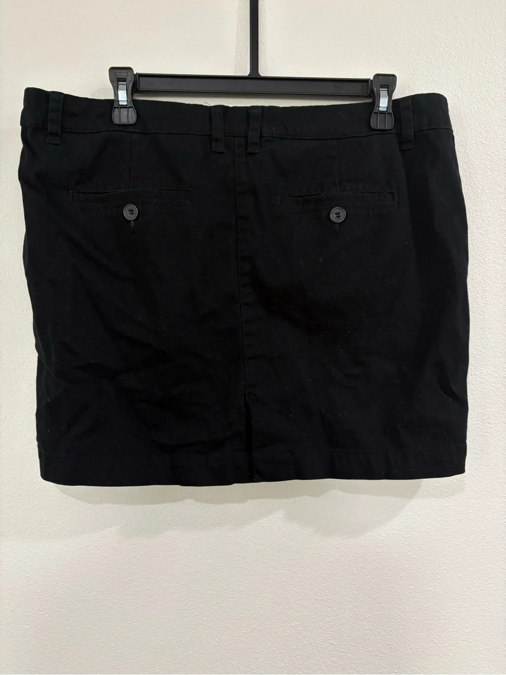 Freestyle Black Cotton Mini Skirt